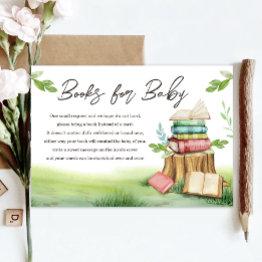 Small Storybook New Chapter Baby Shower Bring A Book Enclosure Invitations Front View