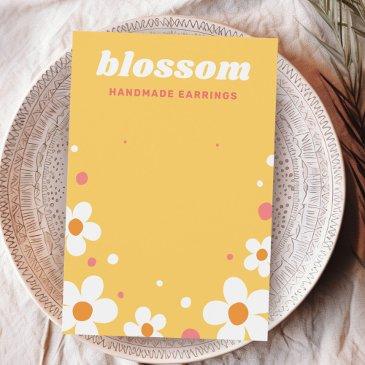 strawberry blossom retro font yellow earring invitations