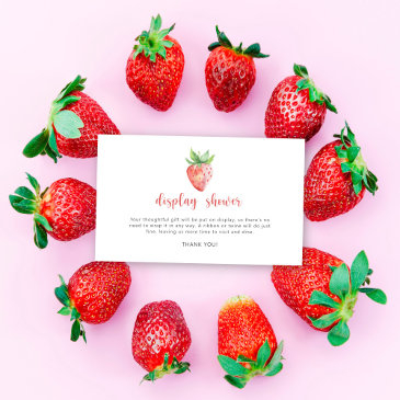 strawberry - display shower enclosure invitations