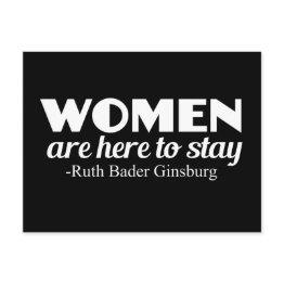 Small Strong Women Ruth Bader Ginsburg Feminist Quote Postinvitations Front View