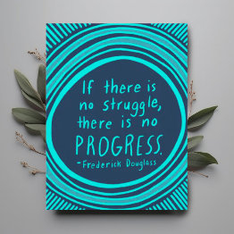 Small Struggle Progress Douglass Quote Postinvitations Front View