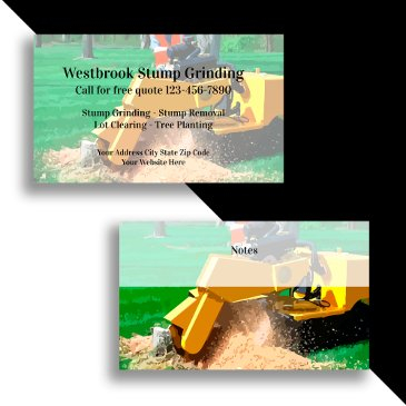 stump grinding and tree removal business invitations