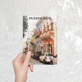 Small Stunning Puerto Rico Vintage Travel Postinvitations Front View