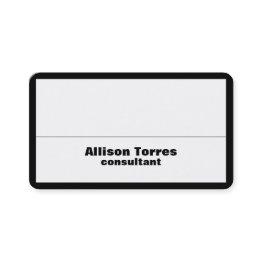 Small Stylish Black & White Border Plain Creative Modern Business Invitations Front View