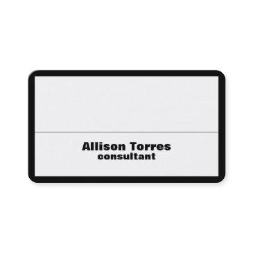 stylish black & white border plain creative modern business invitations
