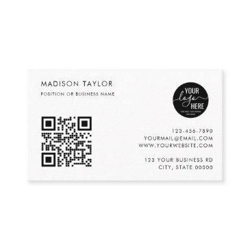 stylish custom company logo qr code minimalist business invitations