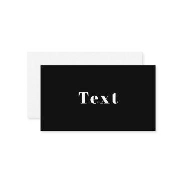stylish custom name or other text | black & white enclosure invitations