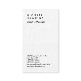 Small Stylish Linen Professional Plain Manager Business Invitations Front View