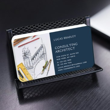 stylish modern architect engineering construction business invitations