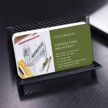 stylish modern architect engineering construction business invitations