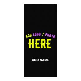 Small Stylish Modern Customizable Black Verified Branded Rack Invitations Front View