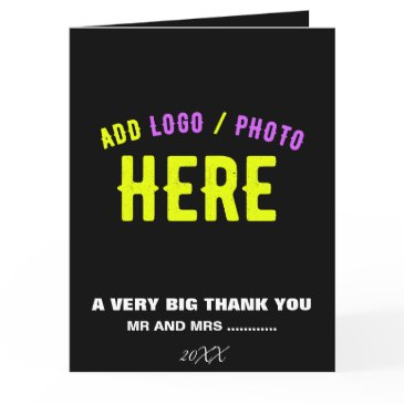 stylish modern customizable black verified branded thank you invitations
