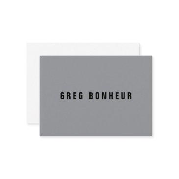 stylish modern looking name | gray & black enclosure invitations