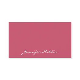 Small Stylish Red Modern Handwritten Name Professional Business Invitations Front View