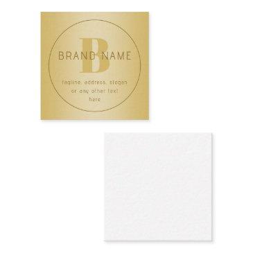 stylized modern minimal gold return address enclosure invitations