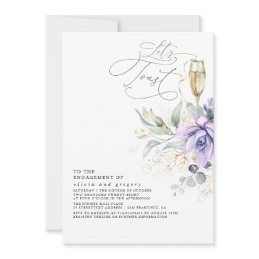 succulents greenery gold leaves engagement party i invitation