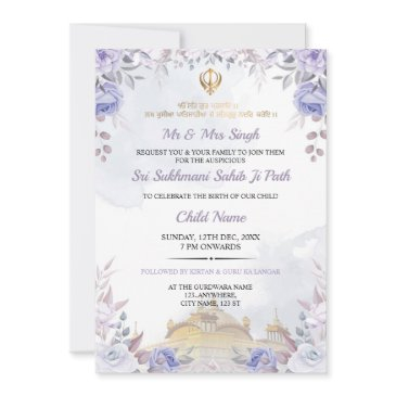 sukhmani sahib path birthday invitation invitations