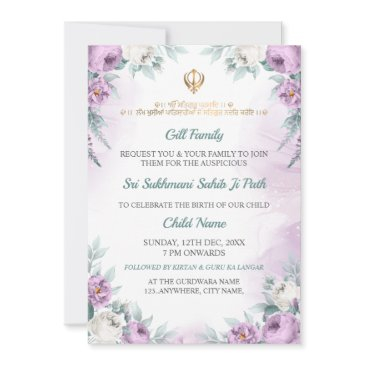 sukhmani sahib path invite, birthday invitations