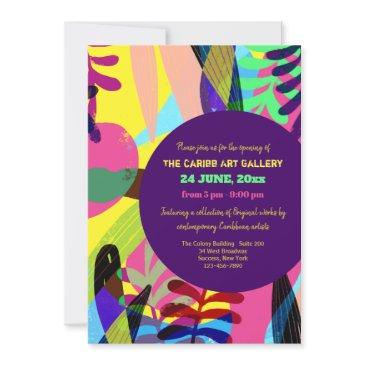 summer colors art gallery opening announcement