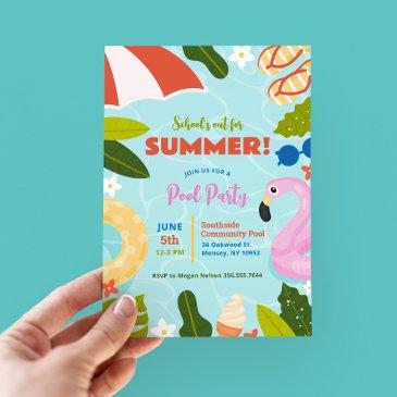 summer kickoff pool party invitation