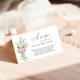 Small Summer Wildflower Please Bring A Recipe Enclosure Invitations Front View
