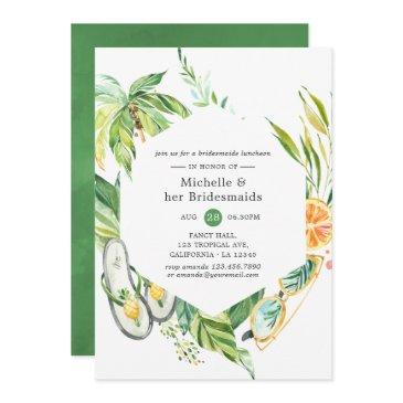 summertime bridesmaids luncheon invitation