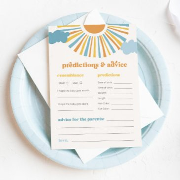 sun baby shower advice & prediction invitations