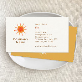 Small Sun Business Invitations Front View