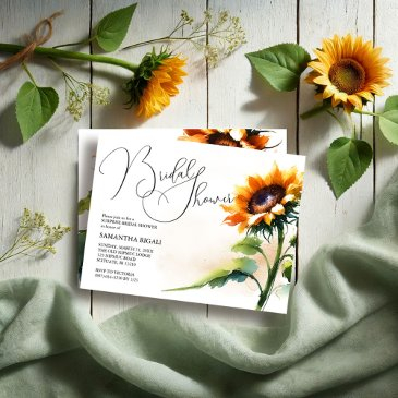 sunflower bridal shower invitation