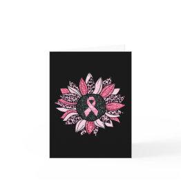 Small Sunflower Pink Breast Cancer Awareness Women Warri Invitations Front View