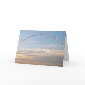 sunrise new baby girl invitations