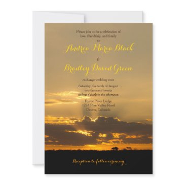 sunset namibia africa landscape wedding invitation