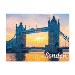 Small Sunset Over London, England, United Kingdom Postinvitations Front View