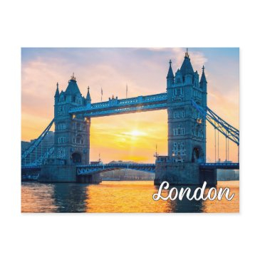 sunset over london, england, united kingdom postinvitations