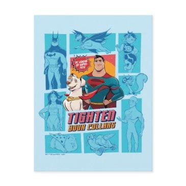 super-pets & justice league - tighten your collars postinvitations