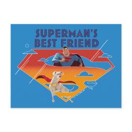 Small Superman's Best Friend Postinvitations Front View