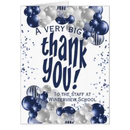 Small Support Staff Thank You Appreciation Jumbo Invitations Front View