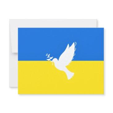 support ukraine invitations peace dove ukrainian flag