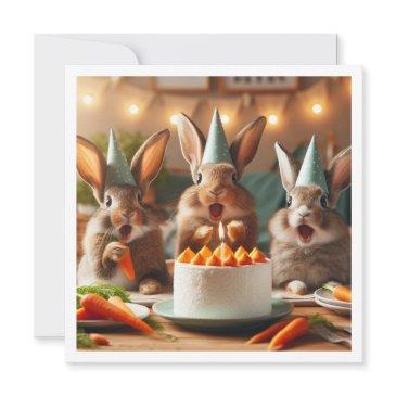 surprise! our sweet bunny birthday, hare birthday invitation