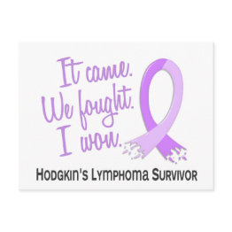Small Survivor 11 Hodgkin's Lymphoma Postinvitations Front View