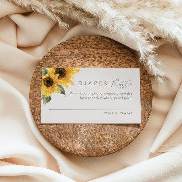 sutton sunflower diaper raffle ticket enclosure invitations