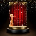sweet 16 red gold glitter dress movie party invitation postinvitations