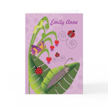 sweet bugs kids at camp personalized name for girl invitations