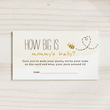 sweet bumble bee how big is mommys belly game invitations