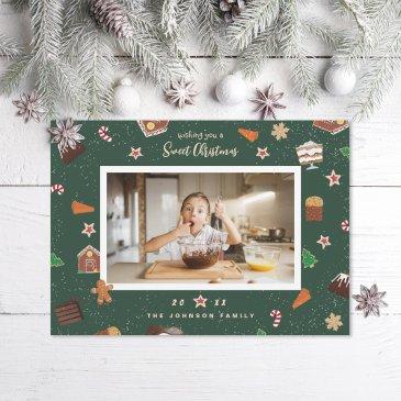 sweet christmas baked sweets photo holiday invitations