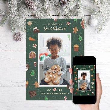 sweet christmas baked sweets photo holiday invitations