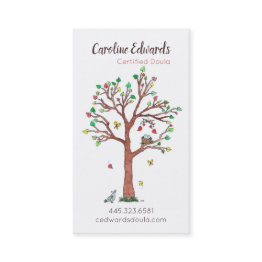 Small Sweet Tree With Nest And Hearts Business Invitations Front View