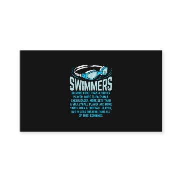 swimmers do more kicks i funny gift swimming lover enclosure invitations