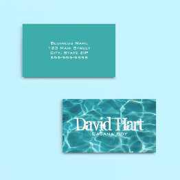 Small Swimming Pool Business Invitations Front View