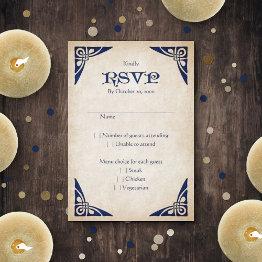 Small Swords Celtic Wedding Rsvp Invitations Front View